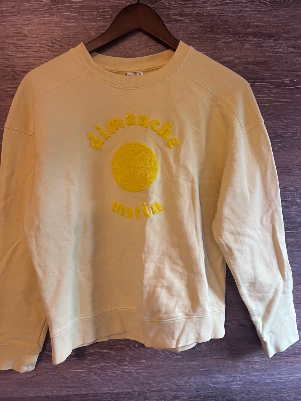 & other Stories pullover yellow Sz Small embroidered sweater women